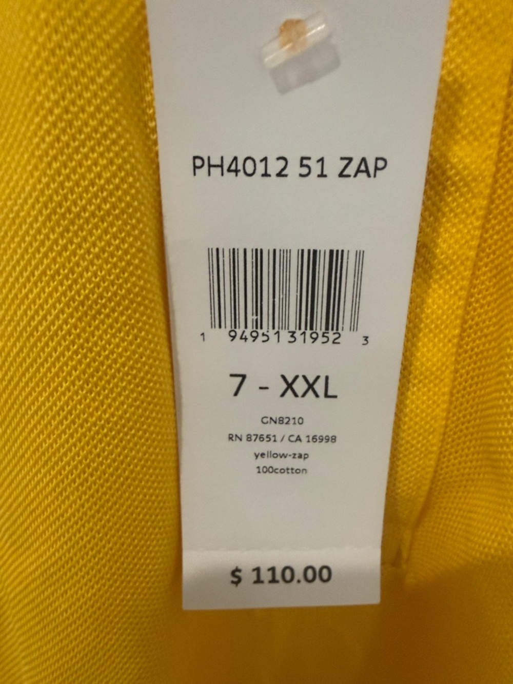 Bright Yellow Izod Polo Shirt - Size XXL